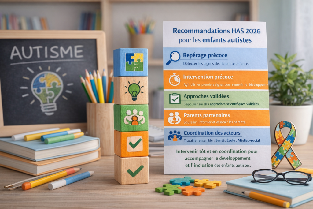 Recommandations HAS 2026 sur l’autisme : ce que cela change pour l’accompagnement des enfants